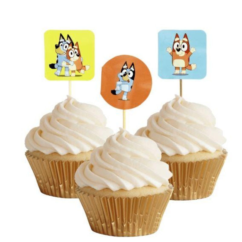 Bluey Cupcake Picks/Toppers Pk/24