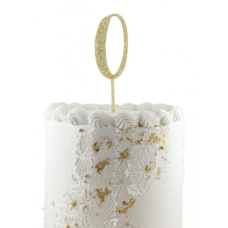 Cake Topper Acrylic Glitter 2.5mm Gold #0