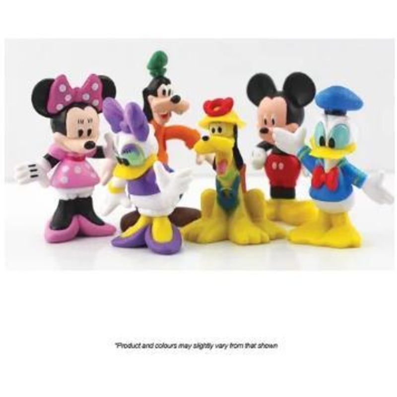 Mickey & Friends Plastic Cake Toppers/Figurines/Toys Pk/6