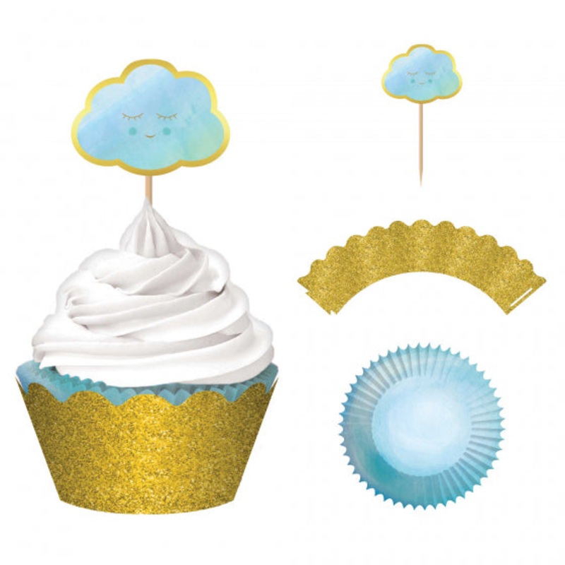 Oh Baby Boy Glittered Cupcake Kit