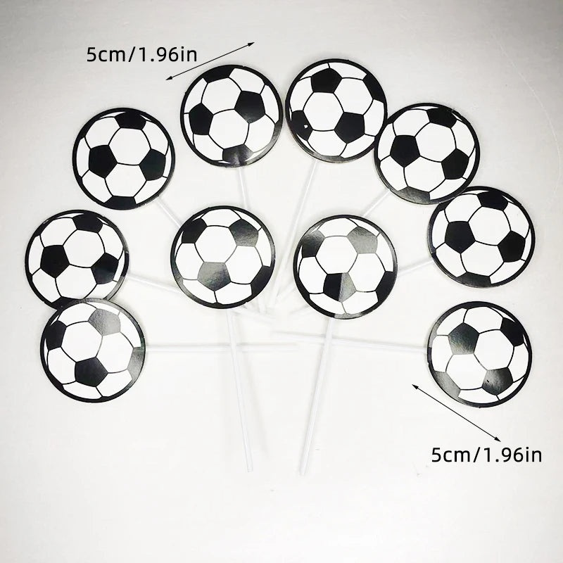 Soccer Ball Cake Topper 5pc