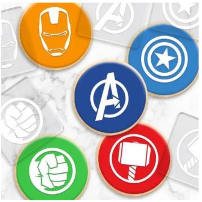 The Avengers Logo Cookie/Biscuit Debossers Pk/5 Cake Craft