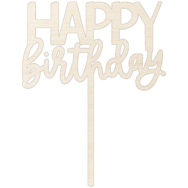 12 pc Bulk One-derful World "Happy Birthday" Cake Topper