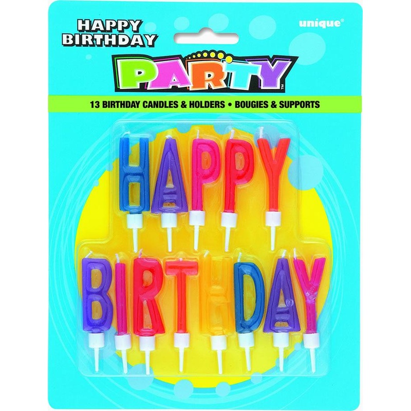 Birthday Letter Cake Candles