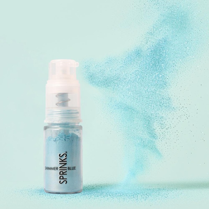 Cake Decorating Pump Shimmer Light Blue Micro Lustre Dust 4g