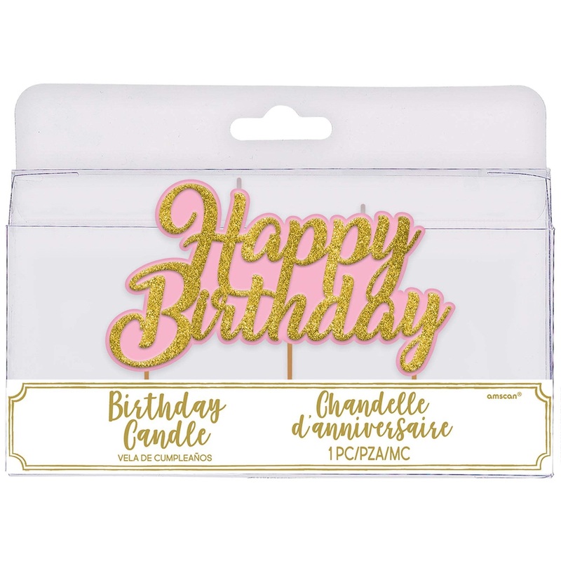Confetti Fun Birthday Pick Cake Candle - Glitter