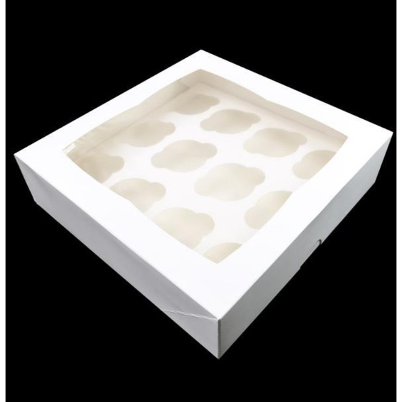 Cupcake Box For 12 With Pvc Lid - Each