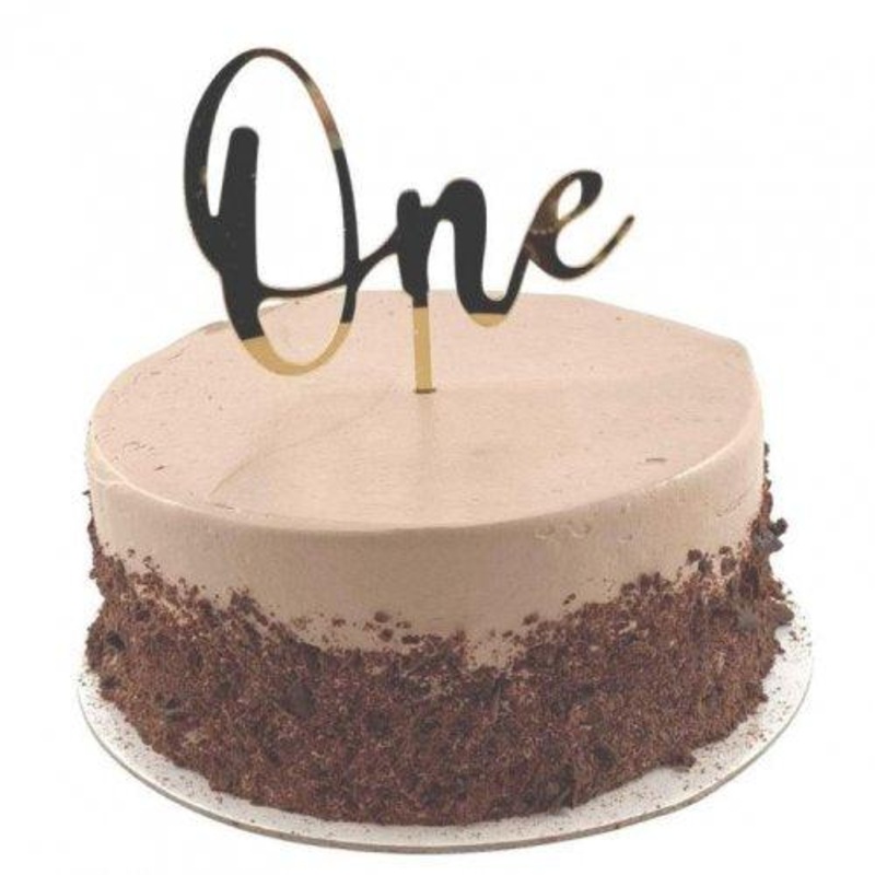Gold Acrylic One Cake Topper