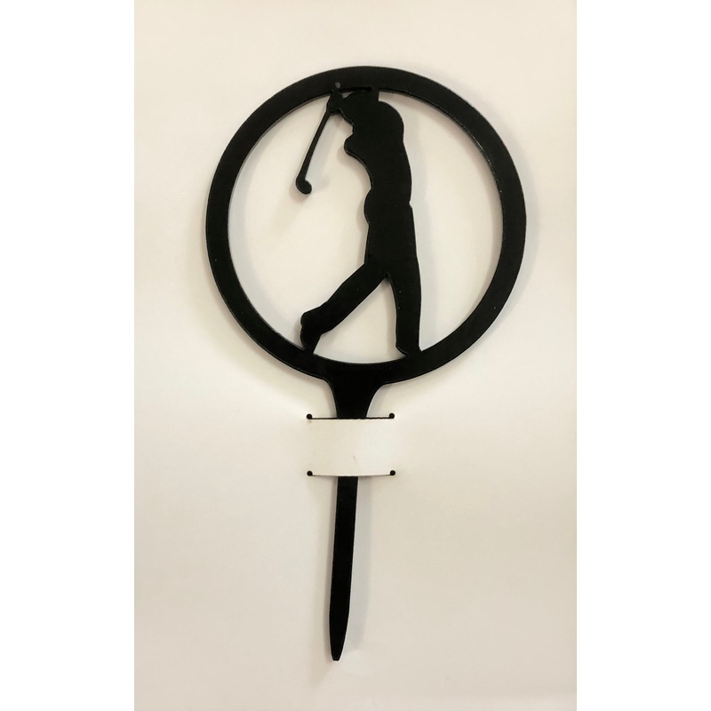 Golf Shaped Acrylic Cake Topper