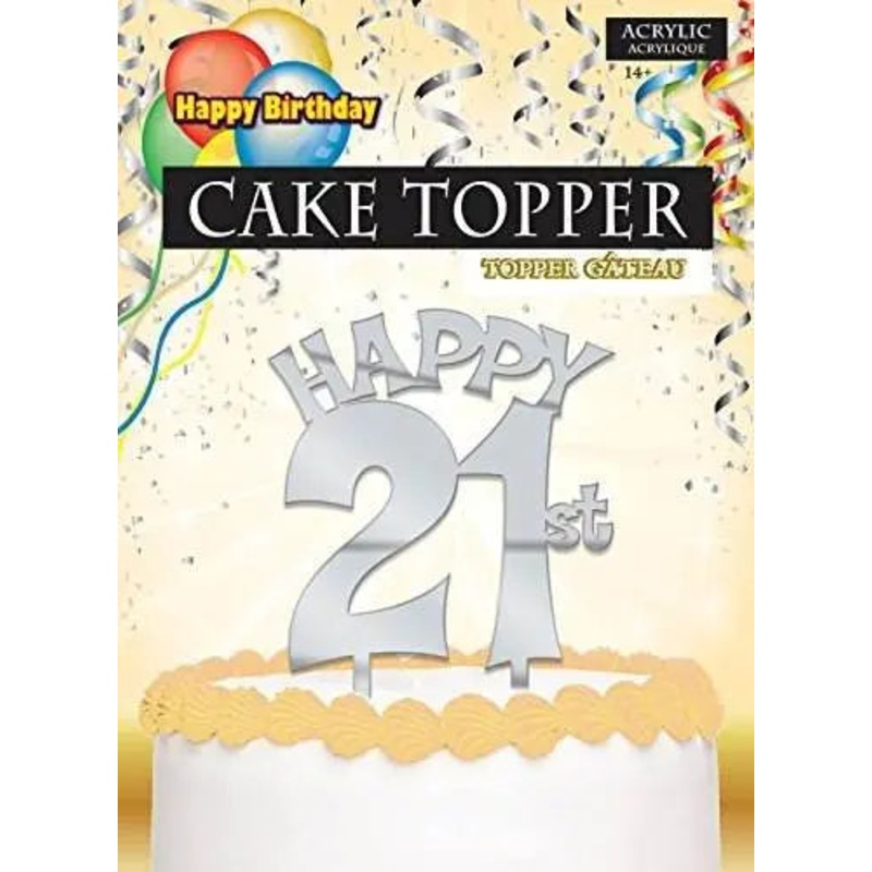 Happy 21st Birthday Cake Topper