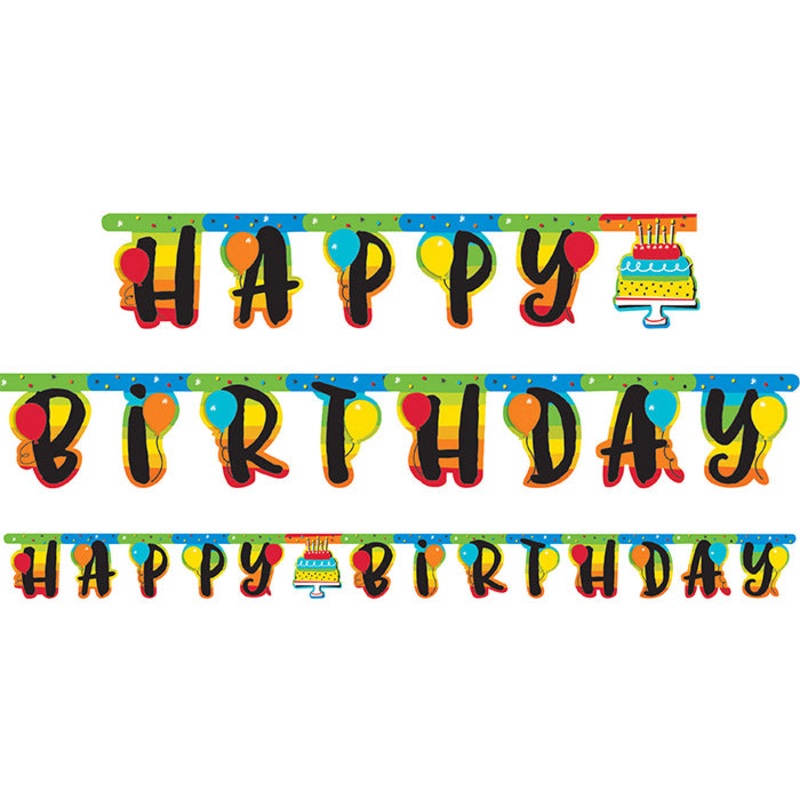 Hoppin' Birthday Cake Jointed Banner Lg
