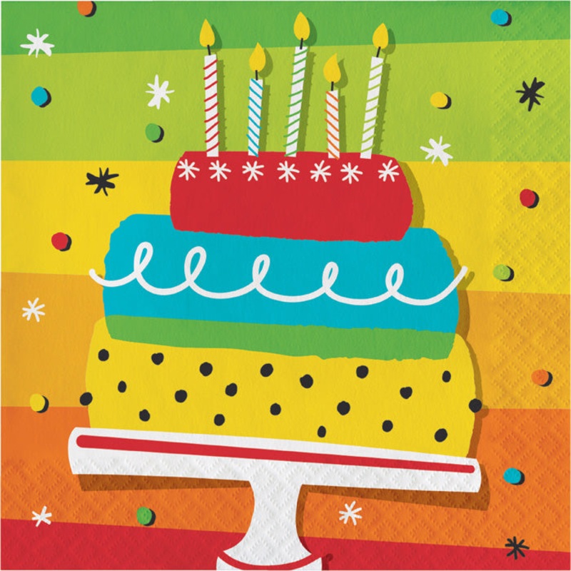 Hoppin' Birthday Cake Napkins (16/Pkg)