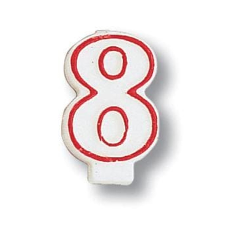 Number 8 Birthday Cake Candle