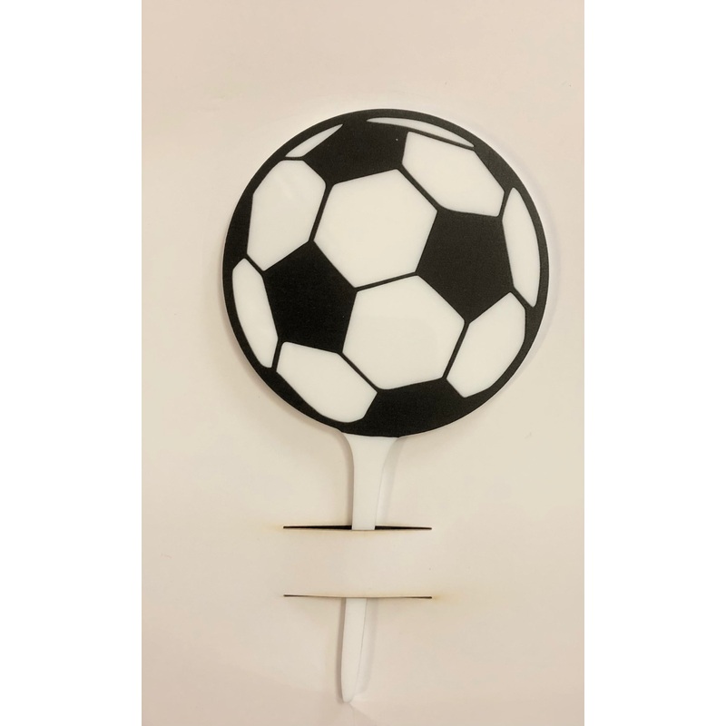 Soccer Ball (Football) Shape Acrylic Cake Topper