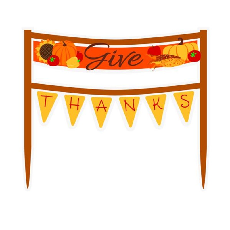 Thanksgiving Cake Banner