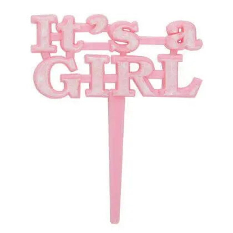 Baby Shower - "Its A Girl" Pink Cake Picks
