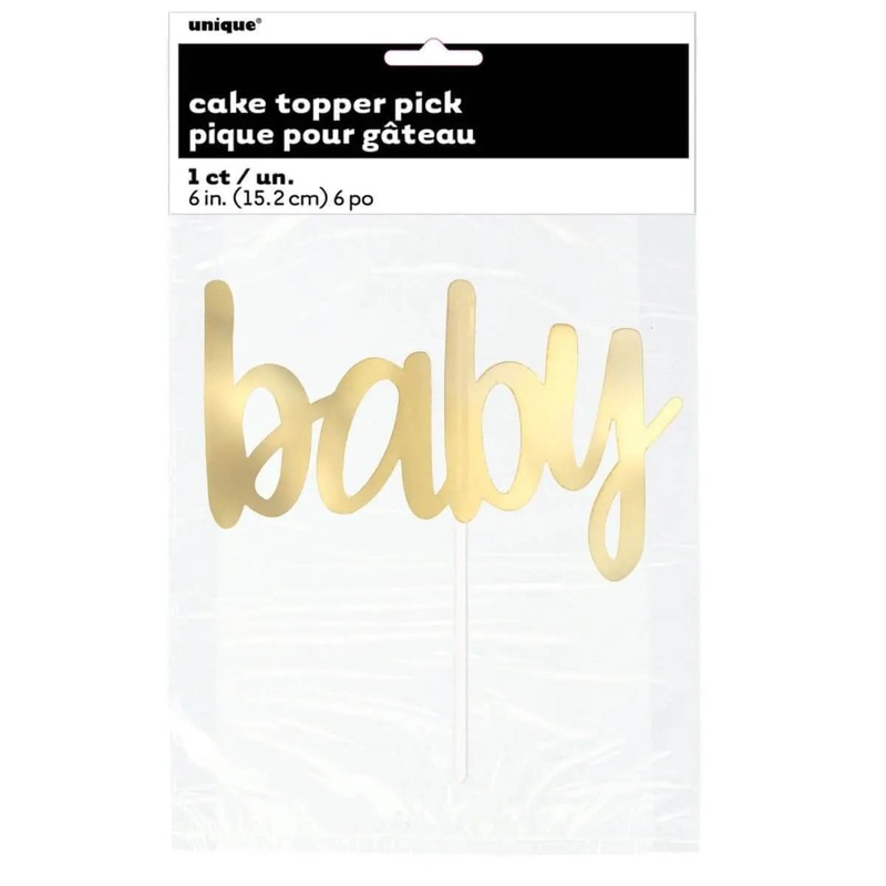 Baby Shower - Twinkle Star Gold Script Cake Topper