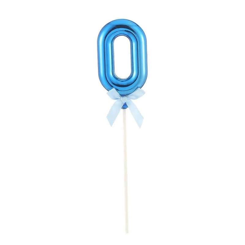 Cake Topper Number '0' - Blue