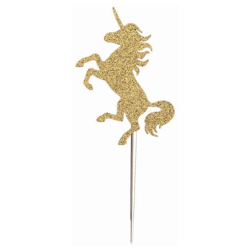 Cake Toppers - Unicorn - Gold