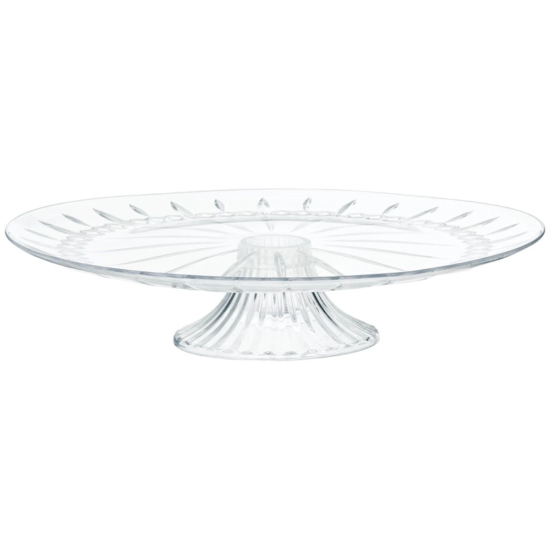 Clear Plastic Cake Stand, 13 Inches, 1 Count