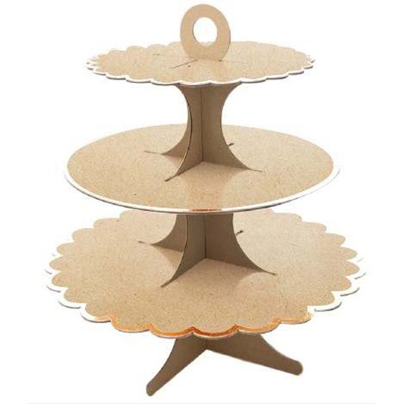 Cupcake Stand 3 Tiers, Kraft Paper