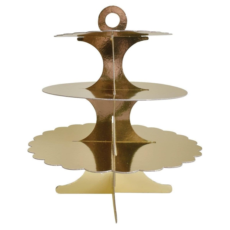 Cupcake Stand 3 Tiers - Metallic Gold