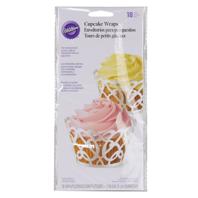 Cupcakes Wrap Pearl White, 18 count