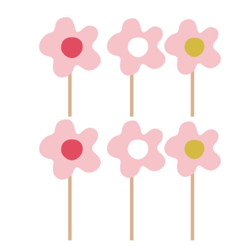 Daisy Daydream Cupcake Toppers, 12 Count