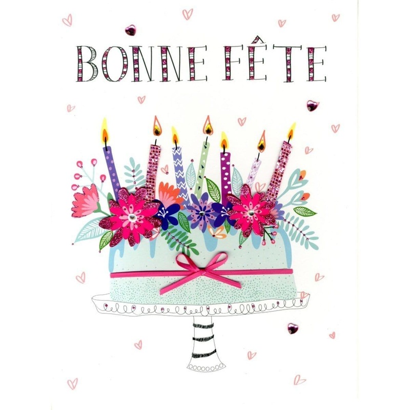Gigantic Card - Bonne Fte Cake