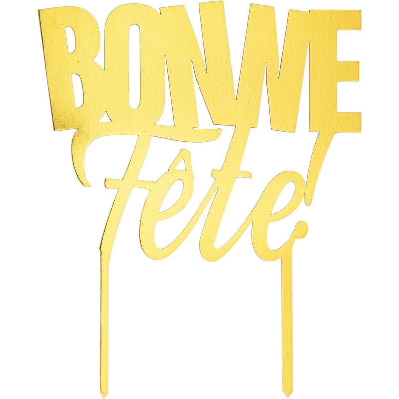 Gold Cake Topper -Bonne Fte