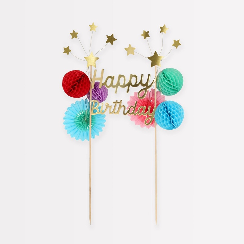Happy Birthday Cake Topper, 1 Count