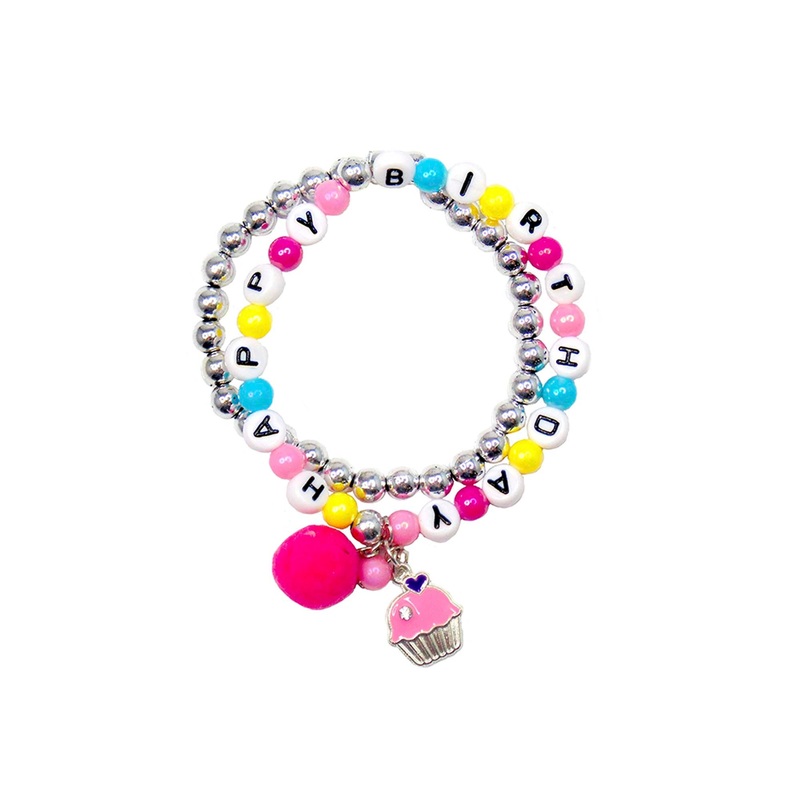Happy Birthday Cupcake Bracelet for Kids, 1 Count