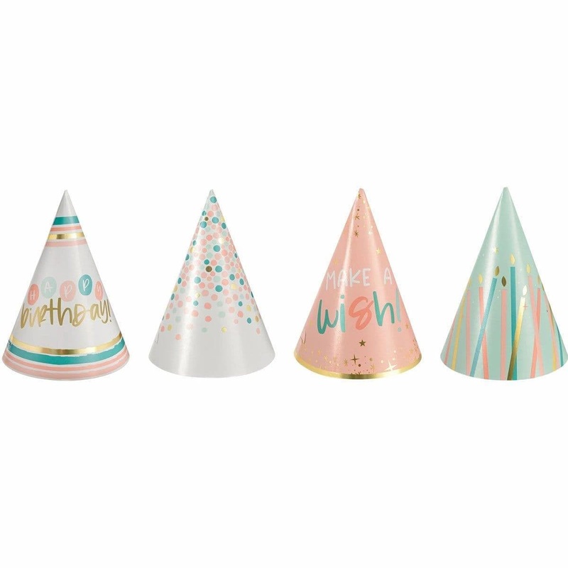 Happy Cake Day Mini Cone Hat, 12 Count