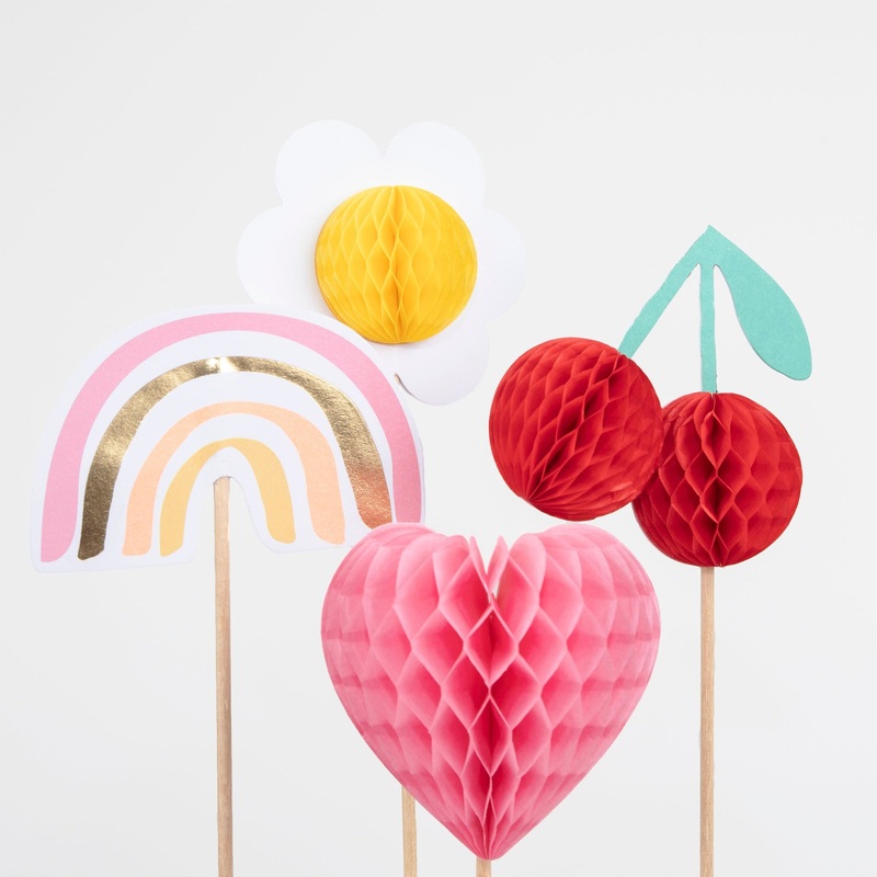 Happy Icons Cake Toppers, 4 Count