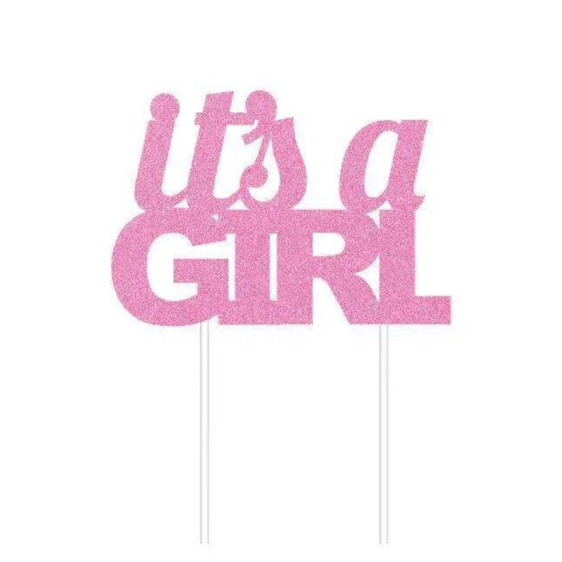 "It's a GIRL" Cake Topper - Pink