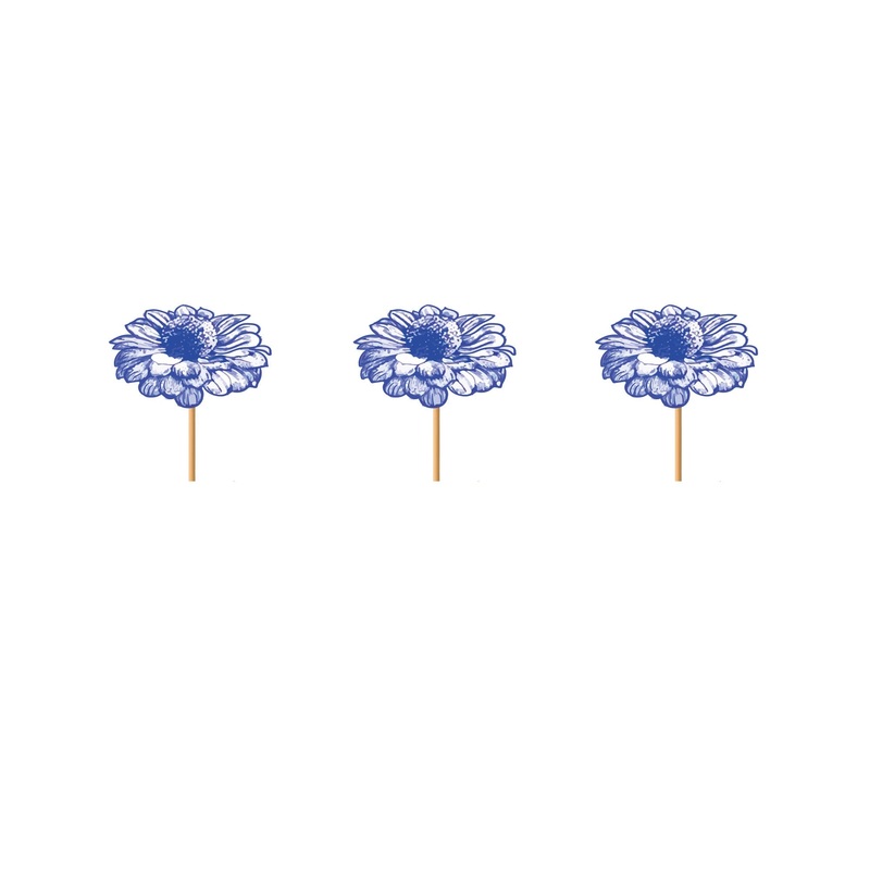 Majestic Flowers Cupcake Toppers, 12 Count