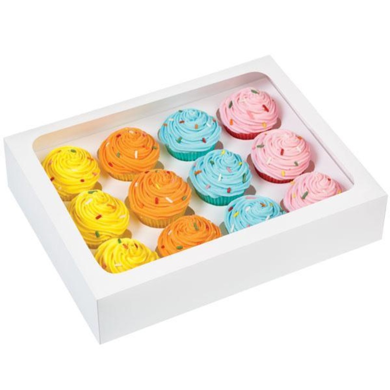 Mini Cupcake Box With Window 2 X 9.5 X 7.5 In. 3/Pkg.