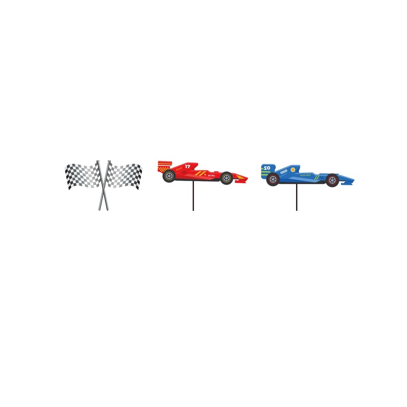 Race Champion Cupcake Toppers, 12 Count