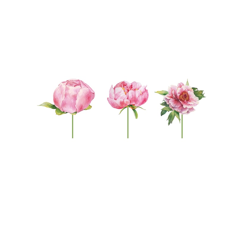 Rosy Elegance Cupcake Toppers, 12 Count