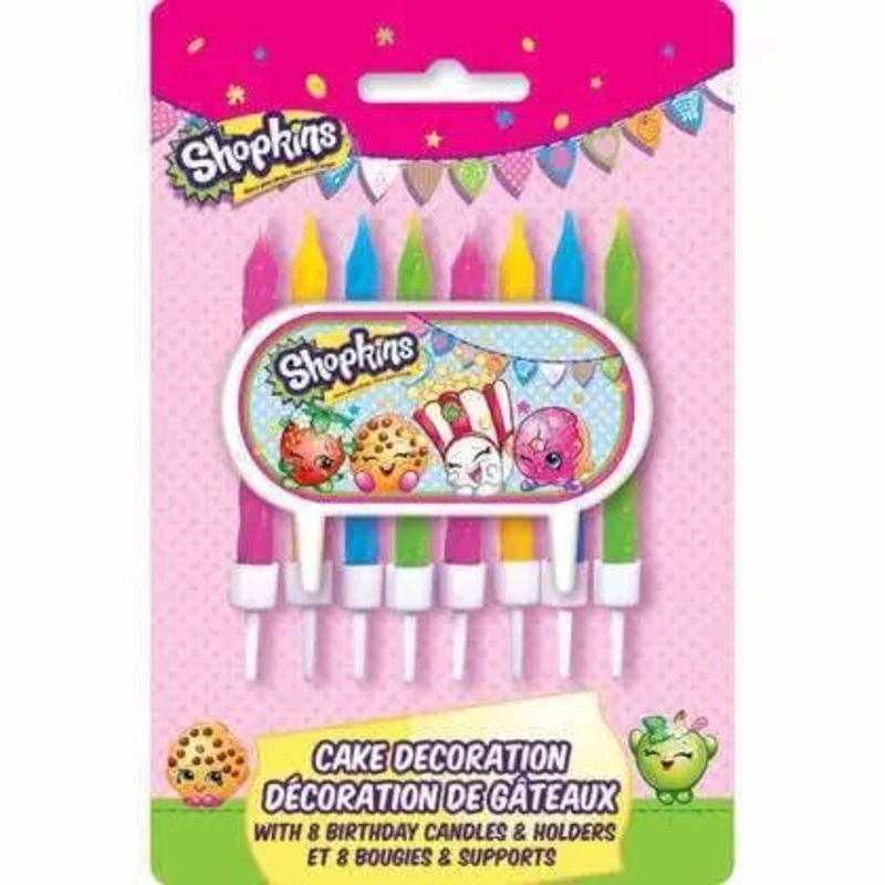 Shopkins - Cake Topper and Birthday Candles (8ct)