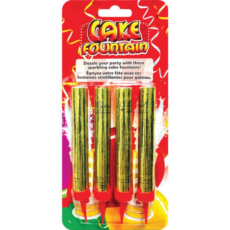 Sparkler Cake Fountains, 30 Seconds, 4 Count