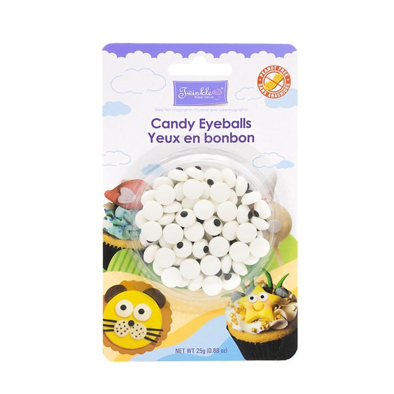 Sugar Candy Eyeballs for Cupcakes, 25G
