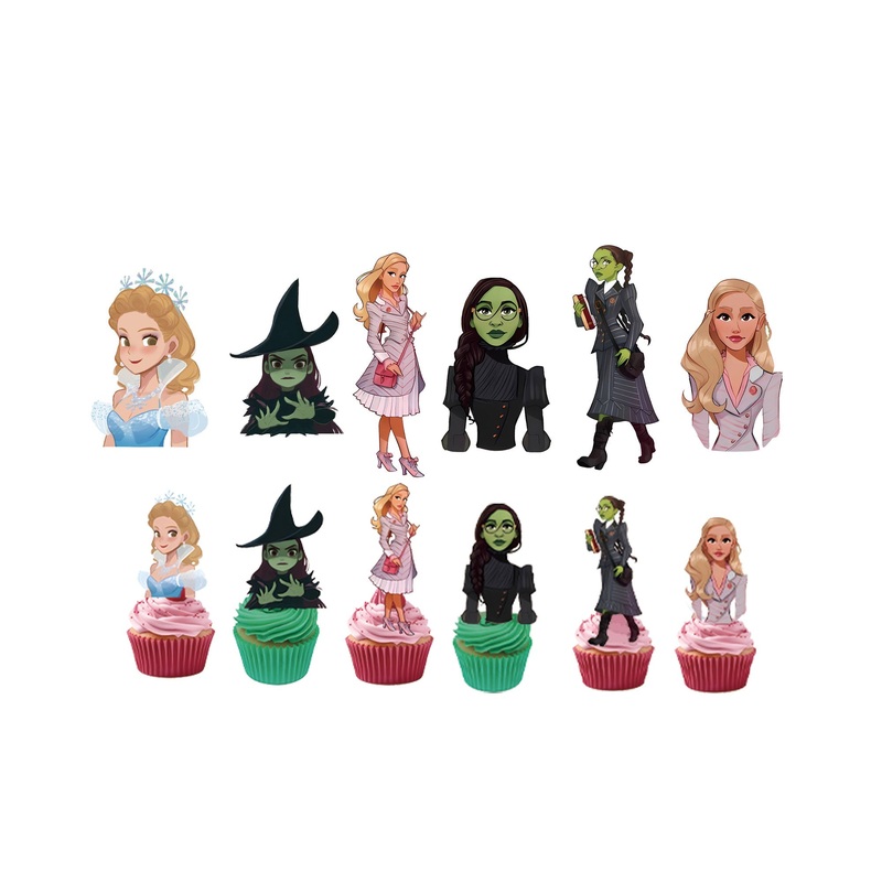 Wicked Birthday Cupcake Toppers, 12 Count