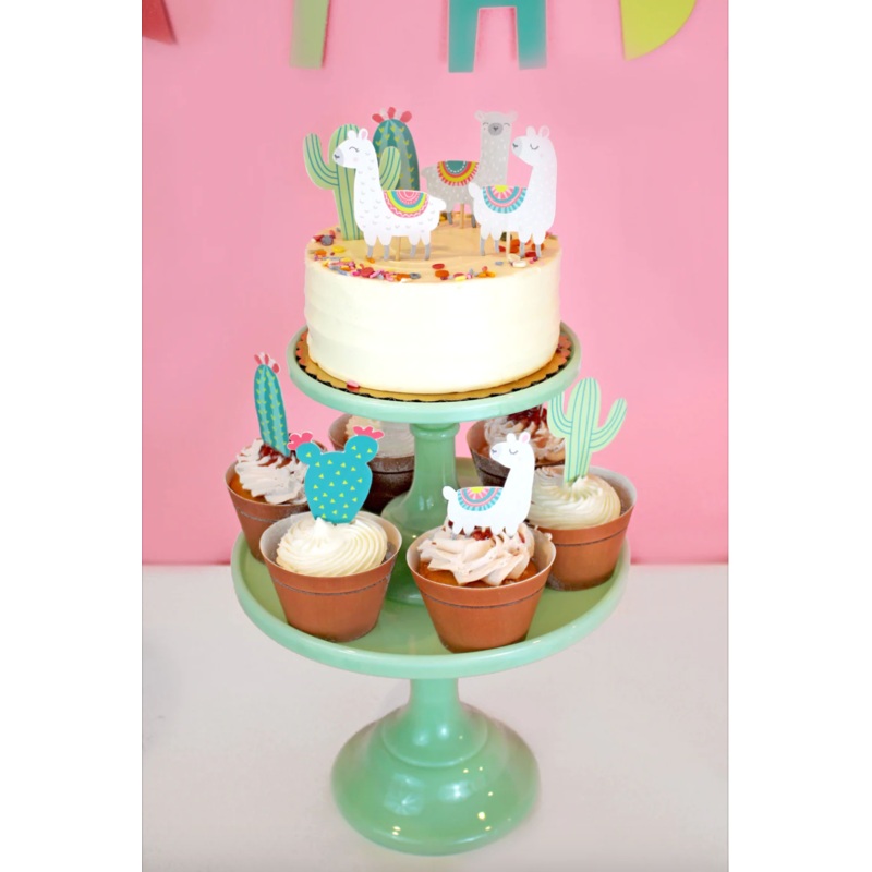 Llama and Cactus Cupcake Toppers