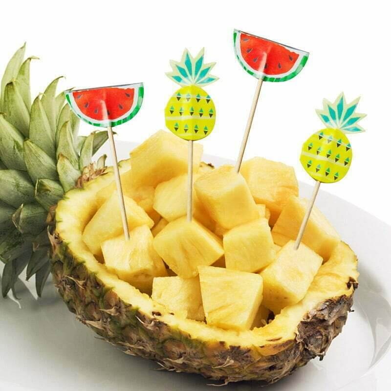 Watermelon & Pineapple Fruit Cupcake Picks 12pk