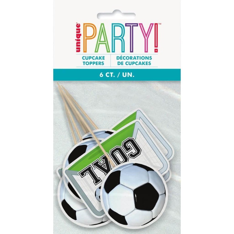 3D Soccer Cupcake Toppers 6pk