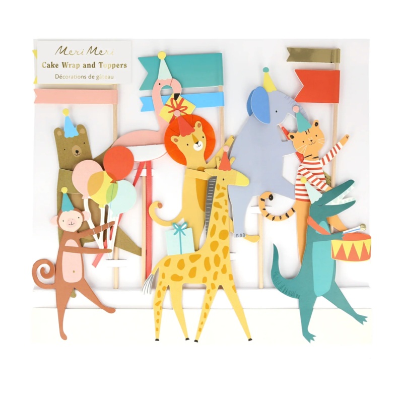 Animal Parade Cake Wrap and Toppers