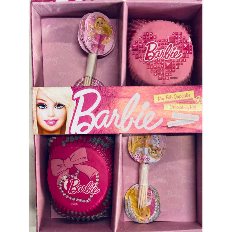 Barbie Cupcake Decorating Kit 24pk 6.35cm in diameter