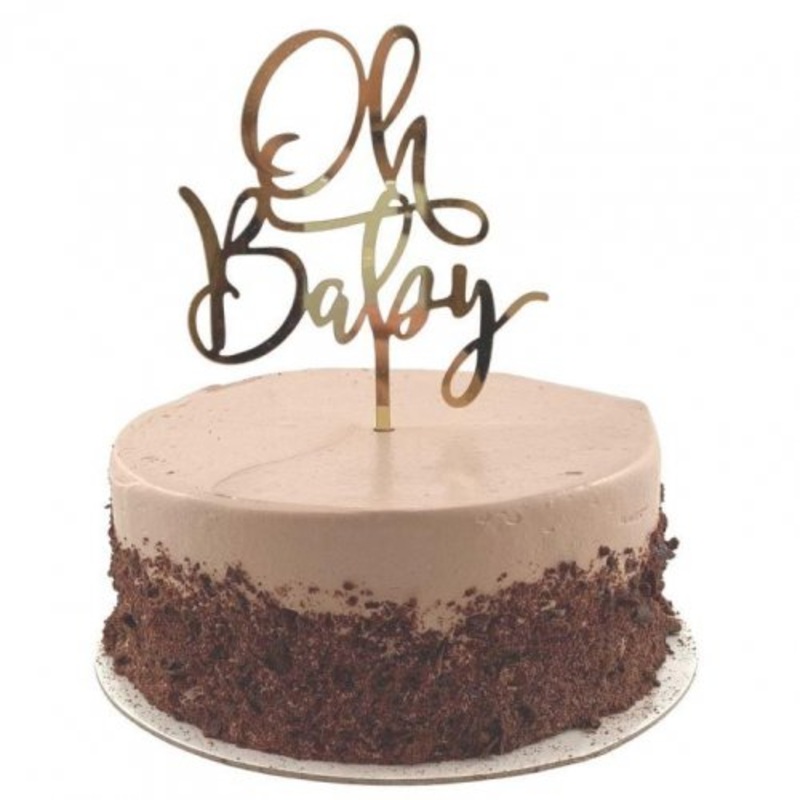 Cake topper Gold Oh Baby