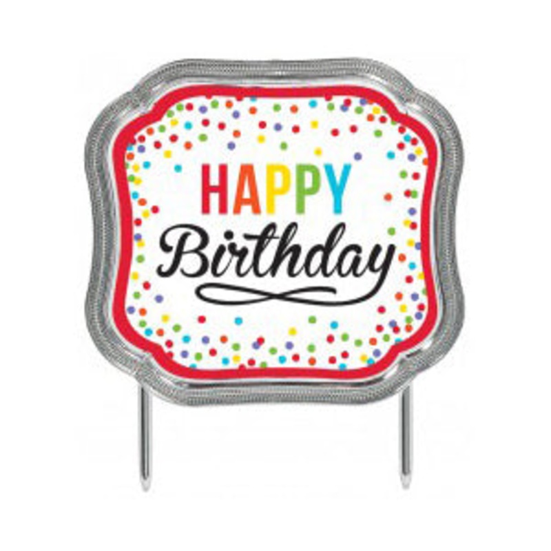 Happy Birthday Primary Cake Topper